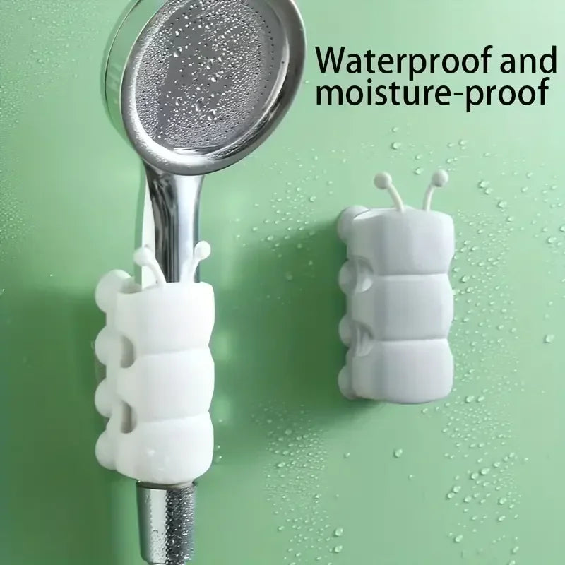 2-Pack Suction Cup Shower Head Holders – Removable Silicone Wall Mount Brackets for Handheld Shower | Durable & Waterproof Bathroom Storage Rack