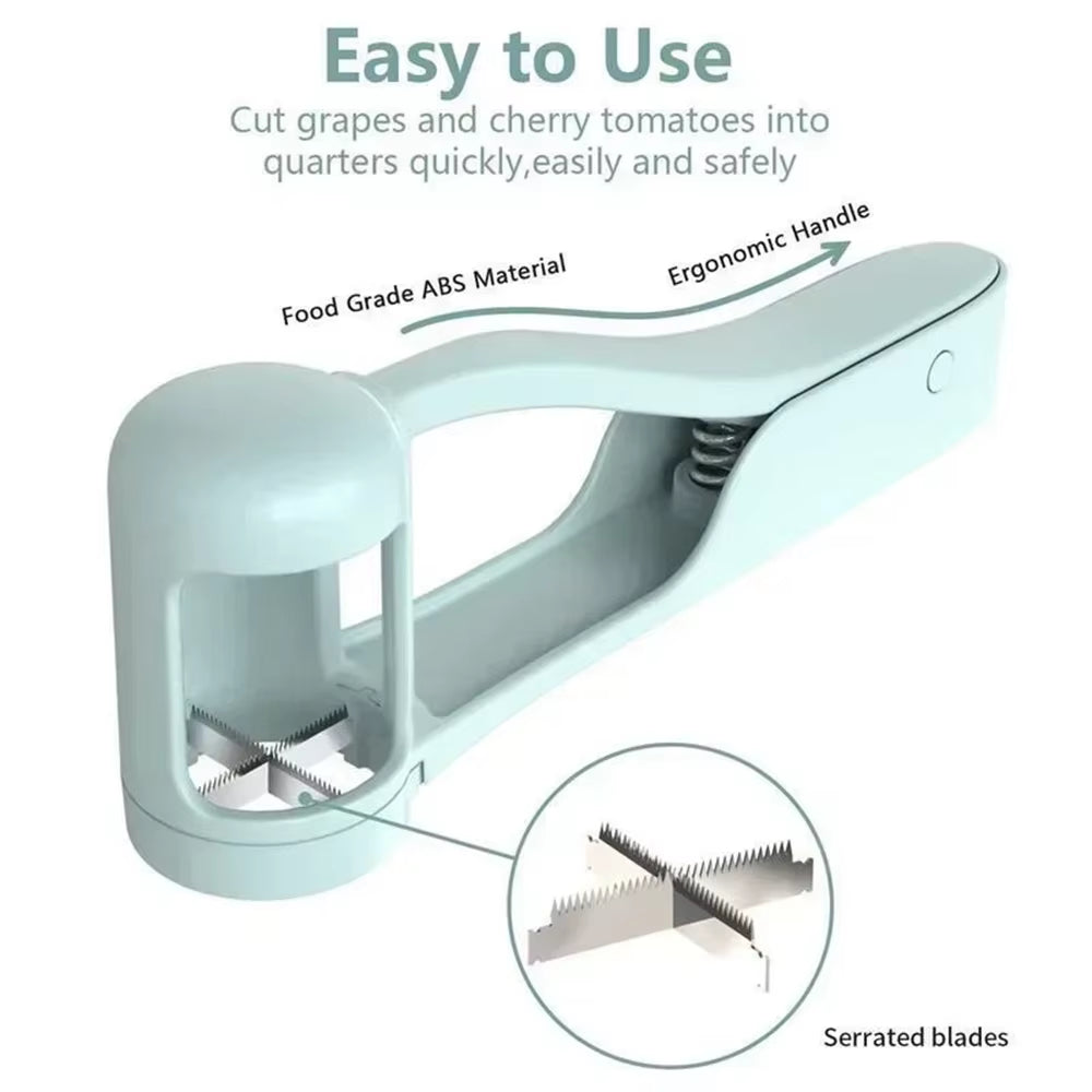 Fruit and Small Vegetable Slicer & Cutter | Baby-Friendly Kitchen Gadget, Quick & Safe Cutting Tool