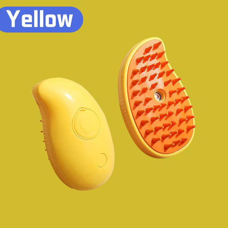 3-in-1 Electric Pet Grooming Brush β Steam Spray Cat & Dog Comb with Hair Removal & Massage Function for Shedding & Detangling