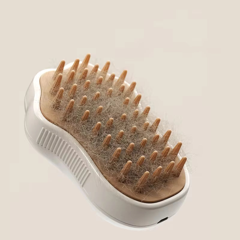 3-in-1 Electric Pet Grooming Brush β Steam Spray Cat & Dog Comb with Hair Removal & Massage Function for Shedding & Detangling