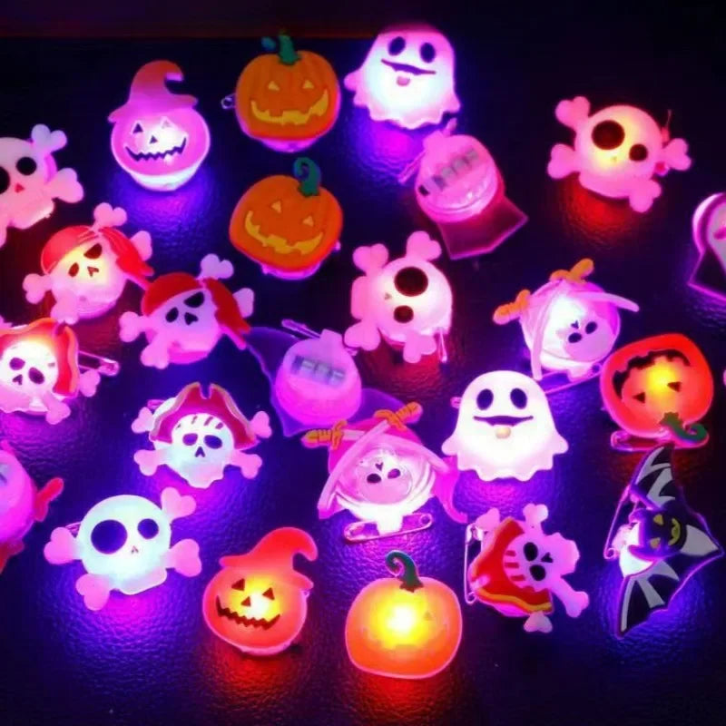 10/50Pcs Luminous Halloween Rings