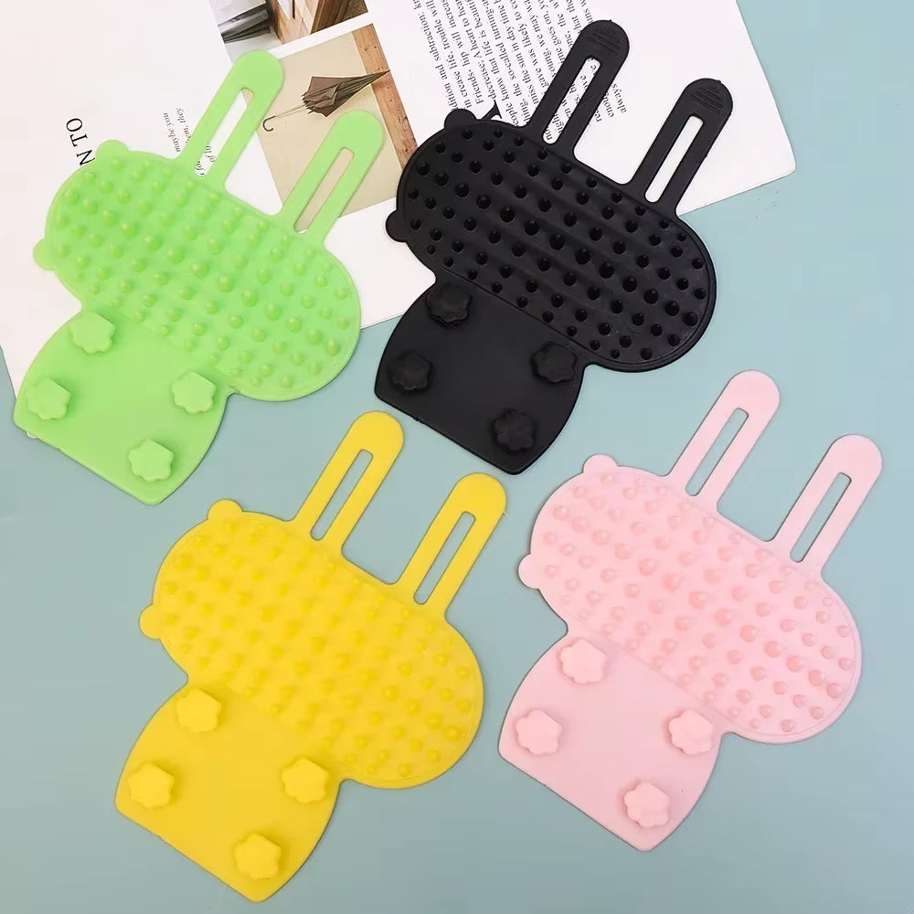 Silicone Pet Hair Removal & Massage Comb – Self-Cleaning Grooming Brush for Cats & Dogs, Safe Scratcher & Relaxing Massager
