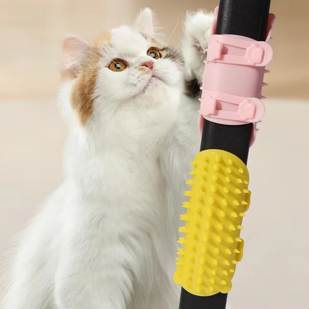 Silicone Pet Hair Removal & Massage Comb – Self-Cleaning Grooming Brush for Cats & Dogs, Safe Scratcher & Relaxing Massager