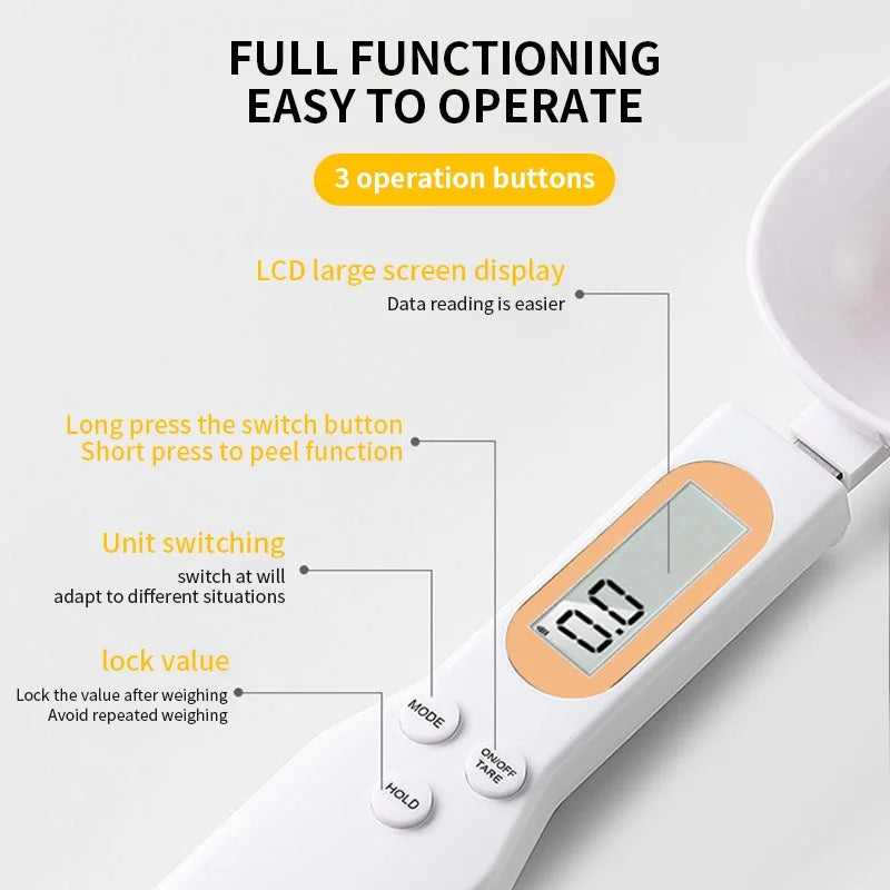 ⚖️ Digital Spoon Scale – 500g/0.1g High-Precision Electronic Measuring Spoon with LCD Display