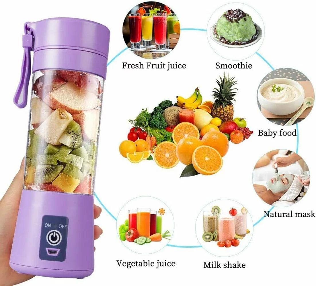 Portable Blender | USB Rechargeable | Small Fruit Juice Mixer for Shakes and Smoothies