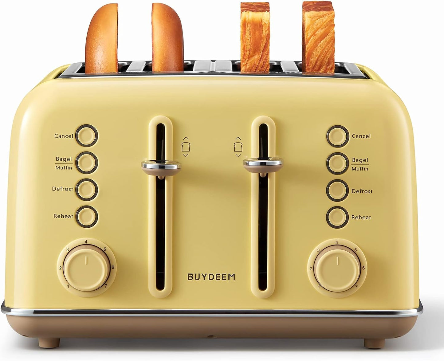 DT640 4-Slice Toaster | Extra Wide Slots | Retro Stainless Steel