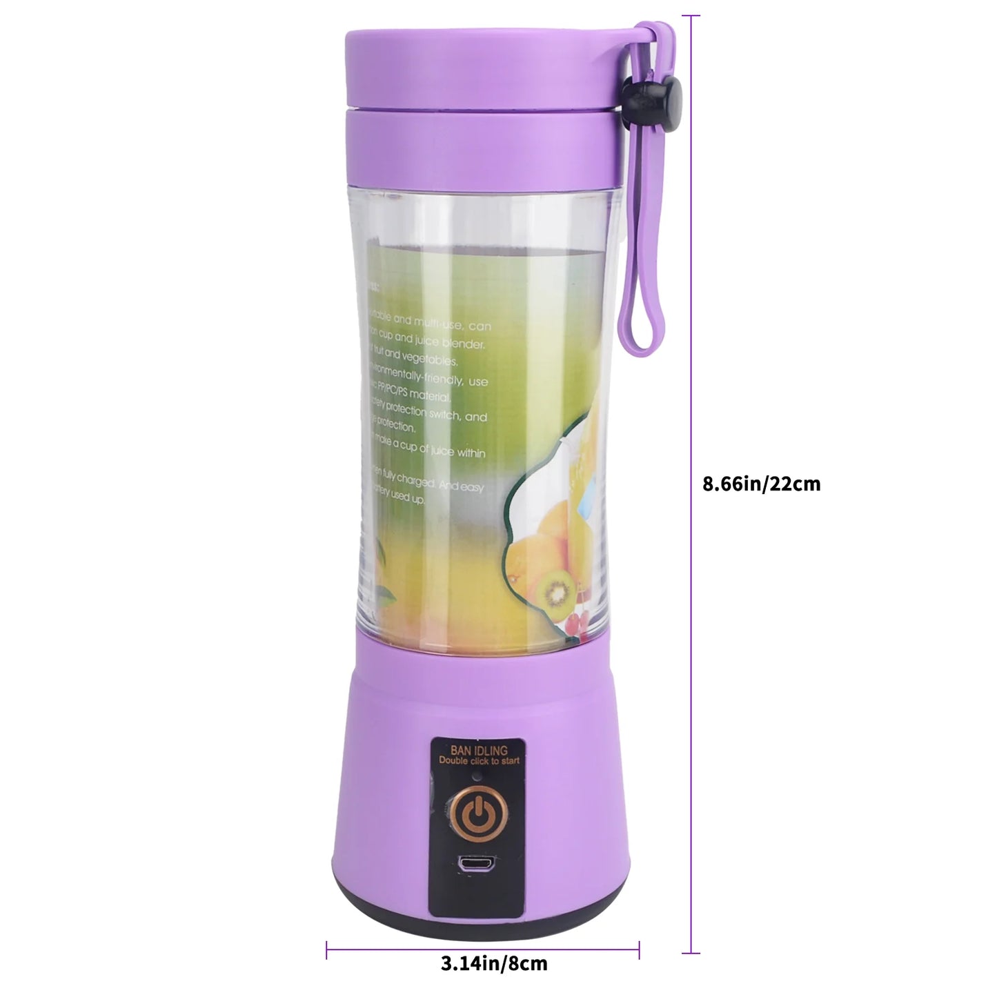Portable Blender | USB Rechargeable | Small Fruit Juice Mixer for Shakes and Smoothies