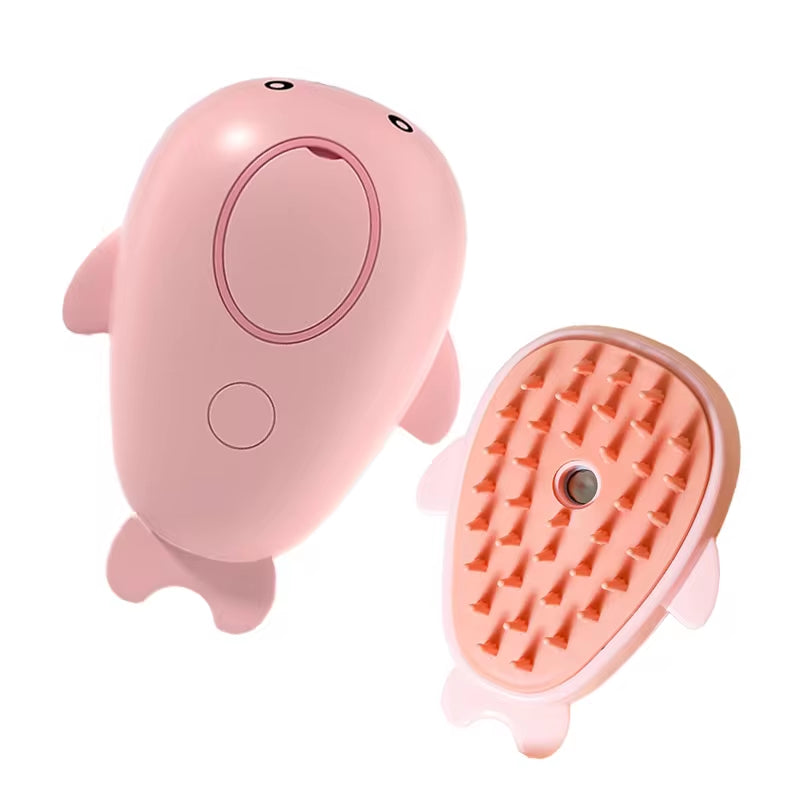 3-in-1 Electric Pet Grooming Brush β Steam Spray Cat & Dog Comb with Hair Removal & Massage Function for Shedding & Detangling