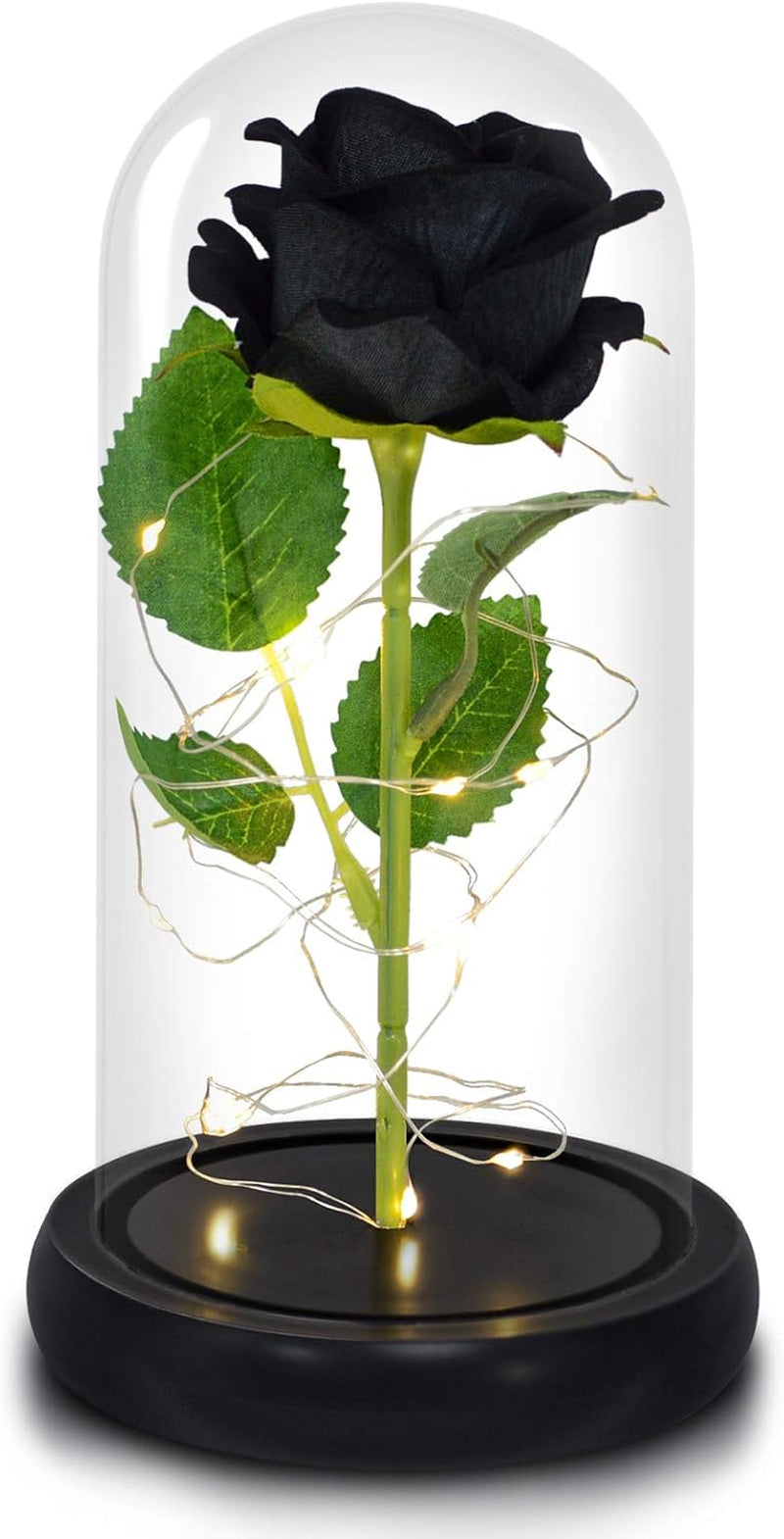 Sunflower Gift for Women – Preserved Artificial Sunflower in Glass Dome with LED Lights | Romantic Birthday, Christmas, Valentine’s, or Mother’s Day Gift