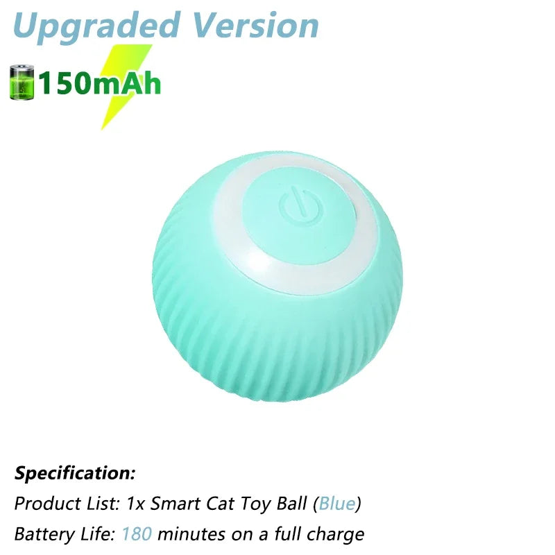 Smart Cat Toy Ball – Interactive Electric Rolling Ball with USB Charging, Auto Obstacle Avoidance & 2 Modes, Silicone Shell, for Cats and Small Dogs, Indoor Use! (1.7" Diameter)