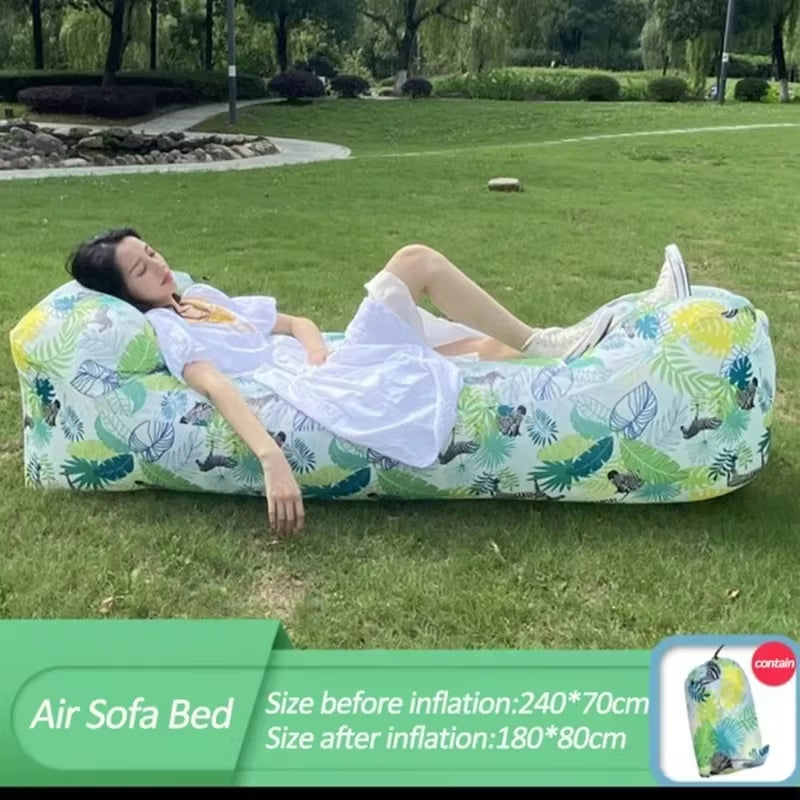 π¬οΈ Inflatable Air Sofa Bed β Portable Waterproof Lazy Lounger for Outdoor & Beach, No Pump Needed β 240Γ70cm