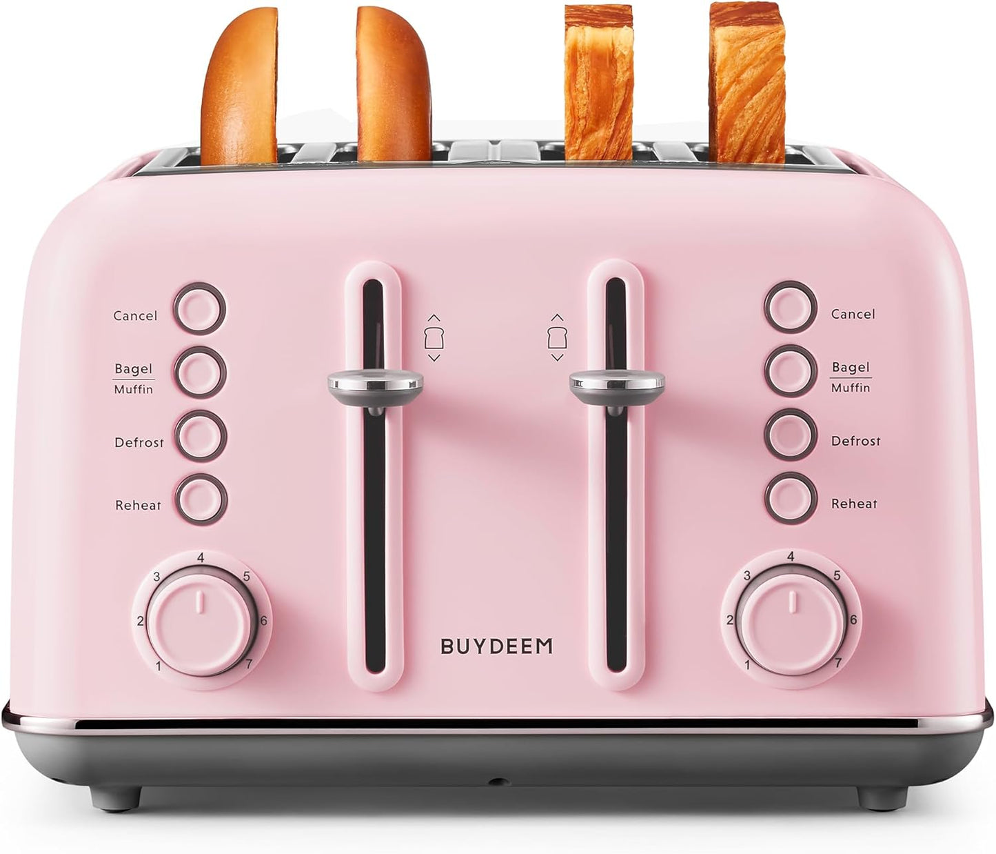 DT640 4-Slice Toaster | Extra Wide Slots | Retro Stainless Steel