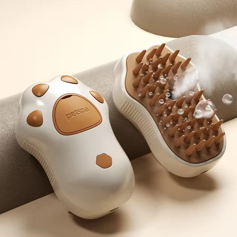 3-in-1 Electric Pet Grooming Brush β Steam Spray Cat & Dog Comb with Hair Removal & Massage Function for Shedding & Detangling