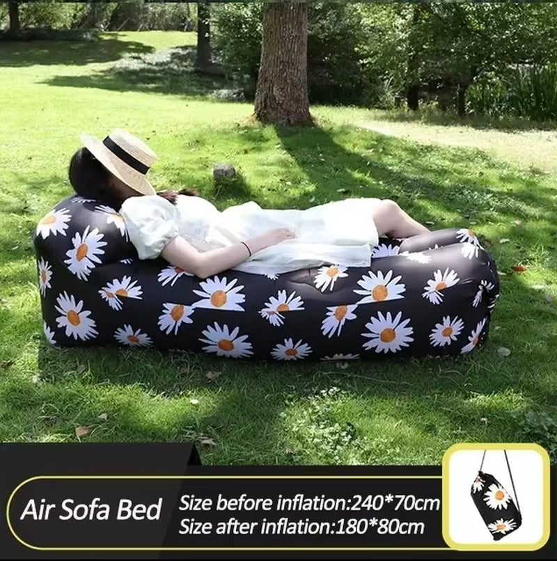 π¬οΈ Inflatable Air Sofa Bed β Portable Waterproof Lazy Lounger for Outdoor & Beach, No Pump Needed β 240Γ70cm