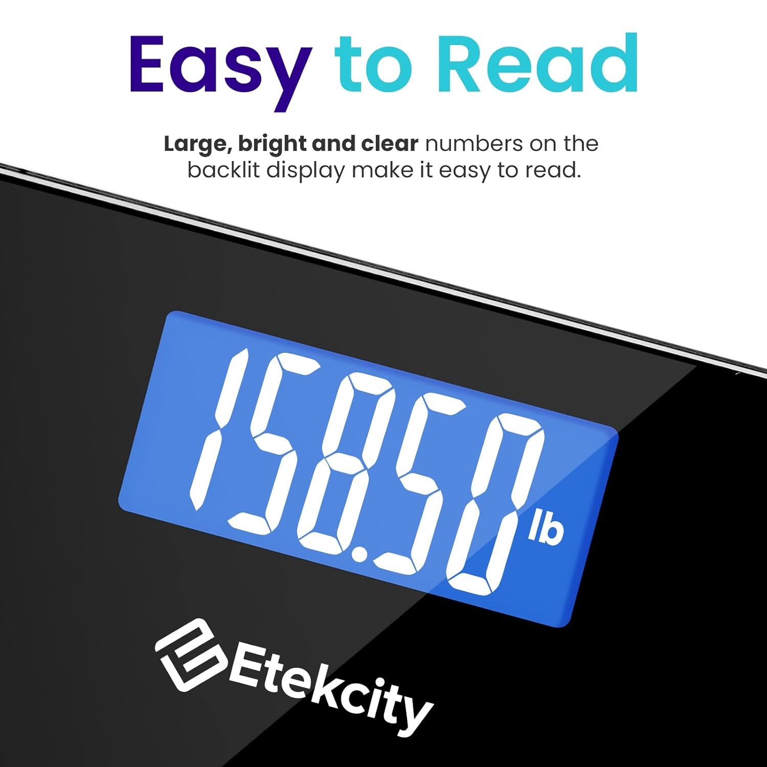 Digital Bathroom Scale for Body Weight – High-Precision Electronic Weighing Machine, LCD Display, 400 lbs Capacity, Tempered Glass