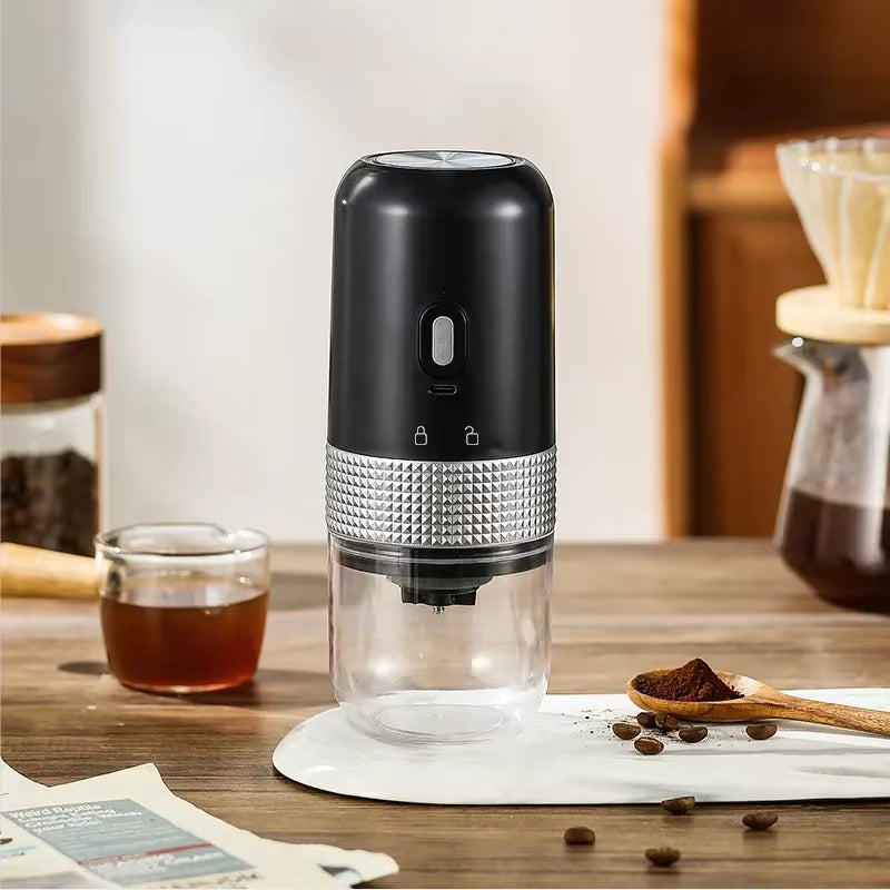 USB Rechargeable Electric Coffee Grinder – Wireless Portable Coffee Bean Mill with Ceramic Grinding Core, Adjustable Coarseness, One-Hand Operation – Compact for Home, Office, Travel