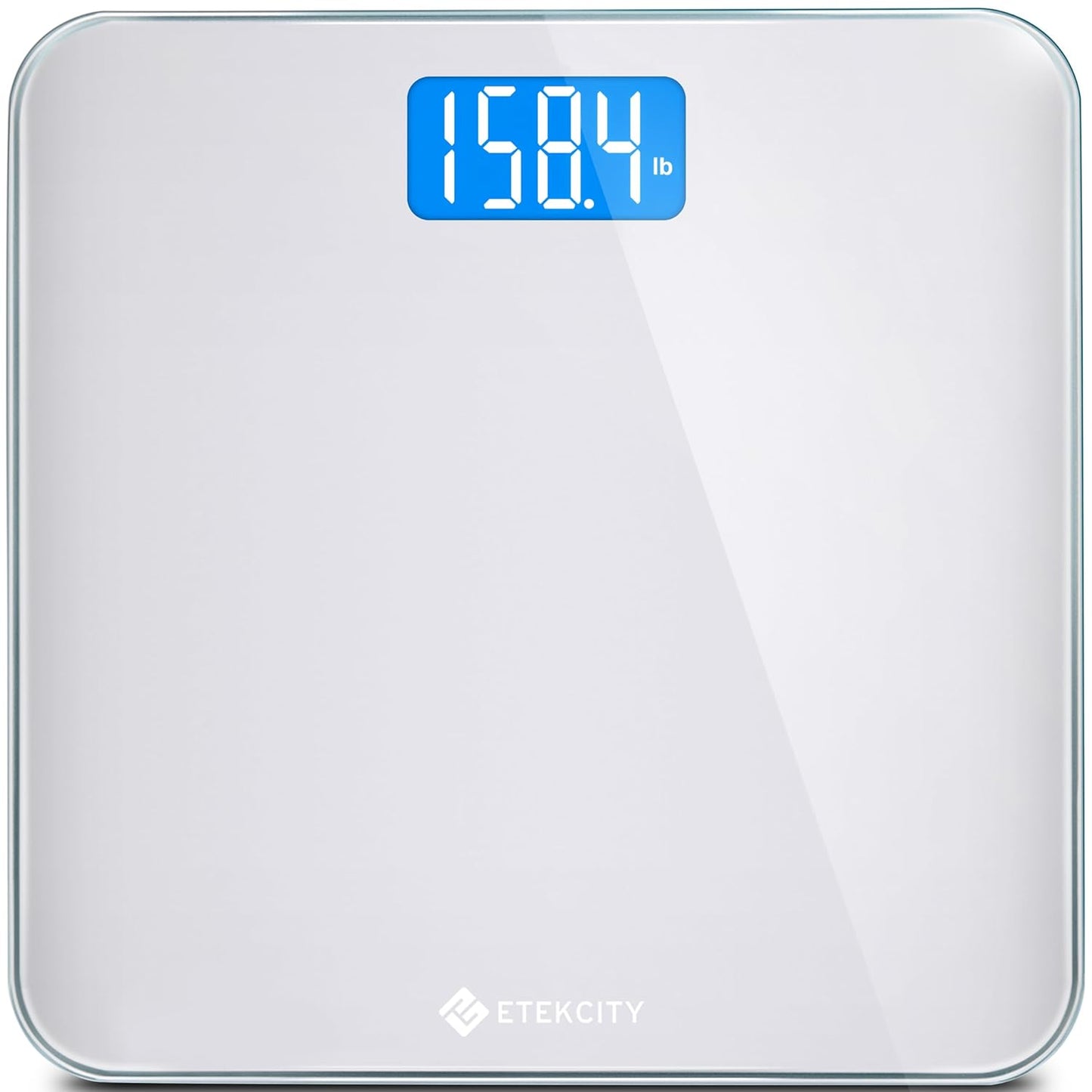 Digital Bathroom Scale for Body Weight – High-Precision Electronic Weighing Machine, LCD Display, 400 lbs Capacity, Tempered Glass