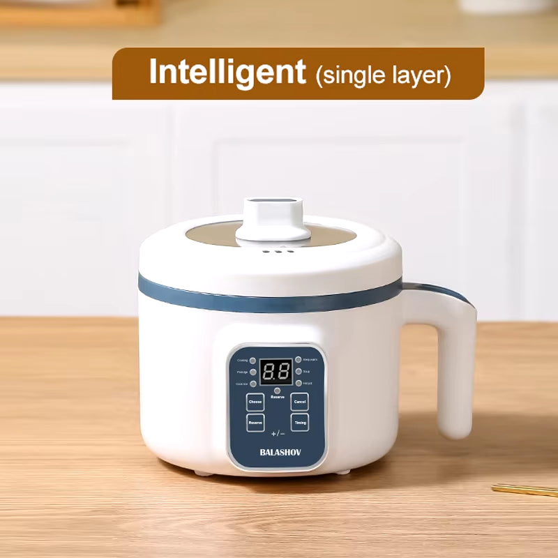 1.7L Multi-Functional Electric Rice Cooker – Double/Single Layer, 220V Non-Stick Mini Smart Cooker for Steamed Rice, Porridge, Hot Pot & More – Ideal for 2–3 People
