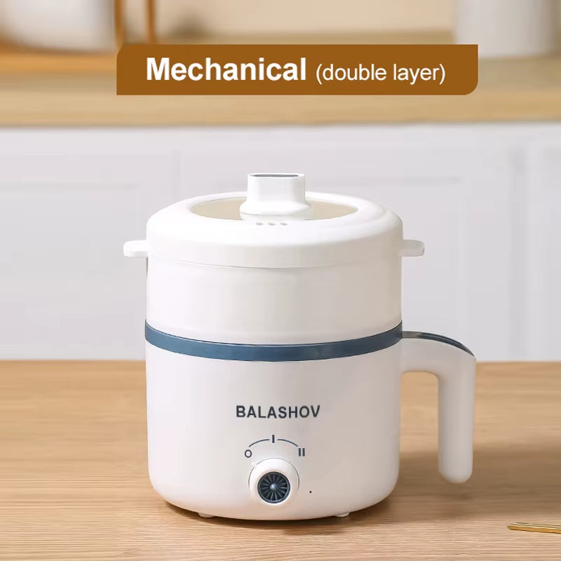 1.7L Multi-Functional Electric Rice Cooker – Double/Single Layer, 220V Non-Stick Mini Smart Cooker for Steamed Rice, Porridge, Hot Pot & More – Ideal for 2–3 People