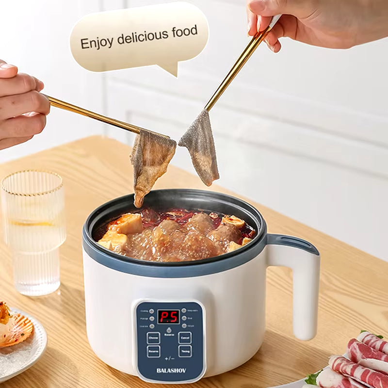 1.7L Multi-Functional Electric Rice Cooker – Double/Single Layer, 220V Non-Stick Mini Smart Cooker for Steamed Rice, Porridge, Hot Pot & More – Ideal for 2–3 People