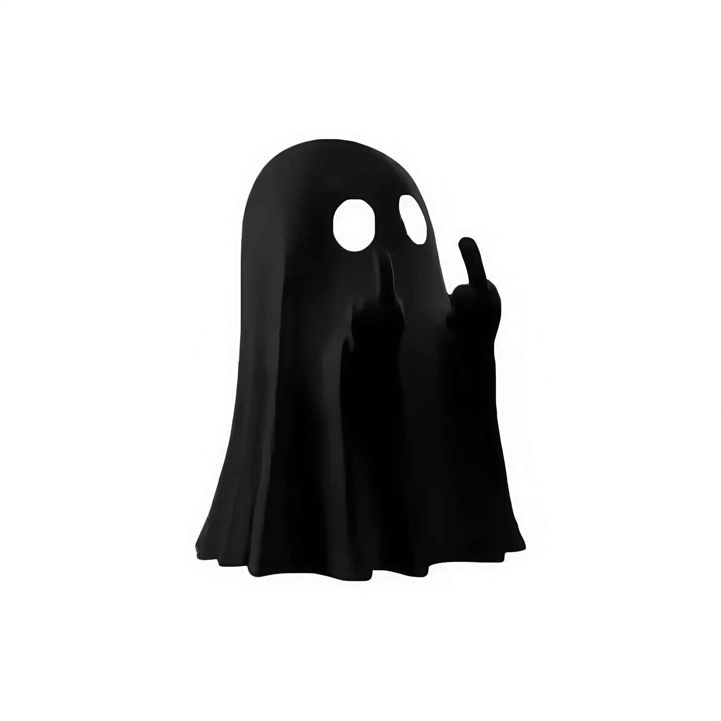 Cute Middle Finger Ghost Statue | Small Halloween Decor for Home