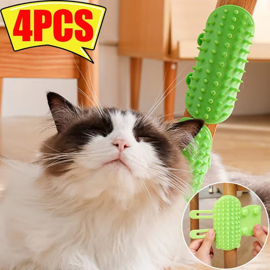 Silicone Pet Hair Removal & Massage Comb – Self-Cleaning Grooming Brush for Cats & Dogs, Safe Scratcher & Relaxing Massager