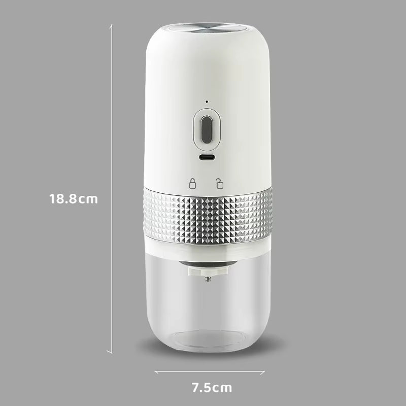 USB Rechargeable Electric Coffee Grinder – Wireless Portable Coffee Bean Mill with Ceramic Grinding Core, Adjustable Coarseness, One-Hand Operation – Compact for Home, Office, Travel