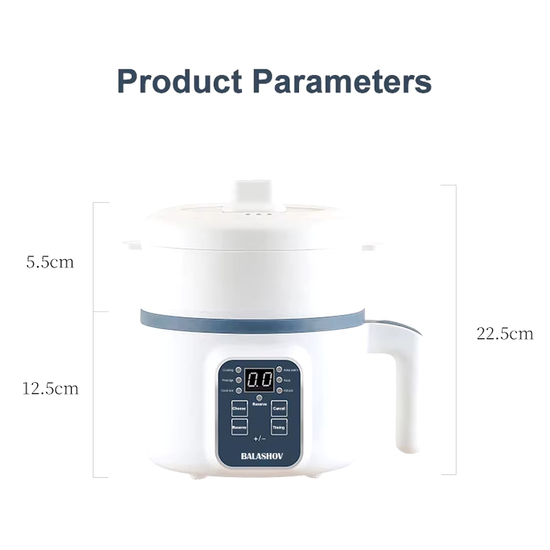 1.7L Multi-Functional Electric Rice Cooker – Double/Single Layer, 220V Non-Stick Mini Smart Cooker for Steamed Rice, Porridge, Hot Pot & More – Ideal for 2–3 People