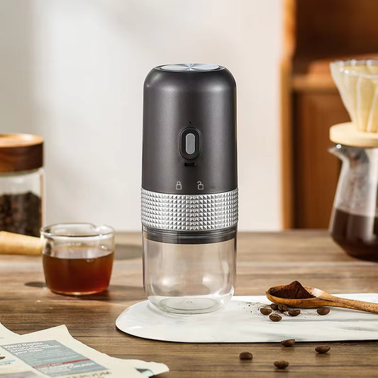 USB Rechargeable Electric Coffee Grinder – Wireless Portable Coffee Bean Mill with Ceramic Grinding Core, Adjustable Coarseness, One-Hand Operation – Compact for Home, Office, Travel