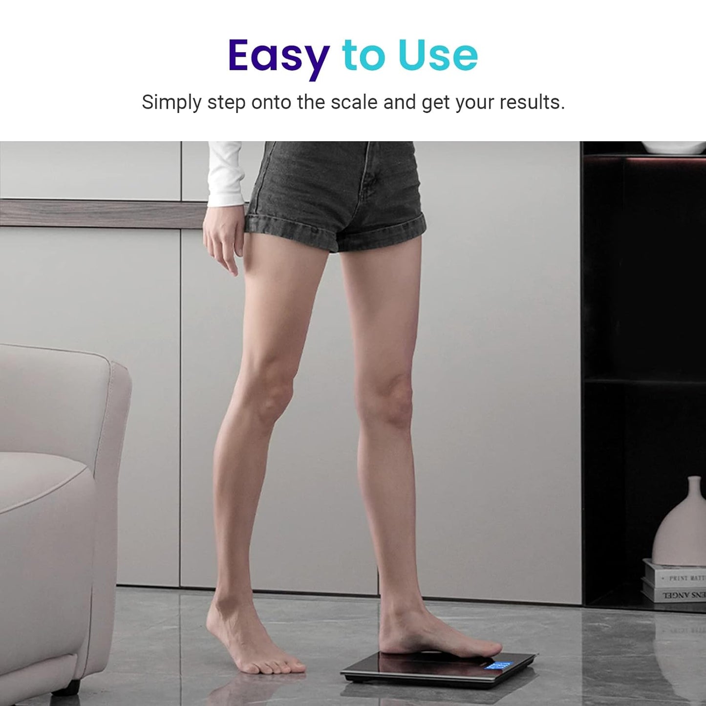 Digital Bathroom Scale for Body Weight – High-Precision Electronic Weighing Machine, LCD Display, 400 lbs Capacity, Tempered Glass