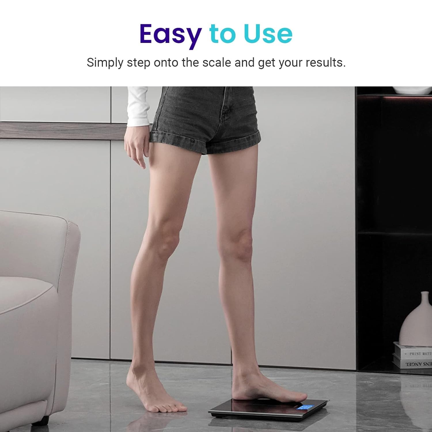 Digital Bathroom Scale for Body Weight – High-Precision Electronic Weighing Machine, LCD Display, 400 lbs Capacity, Tempered Glass