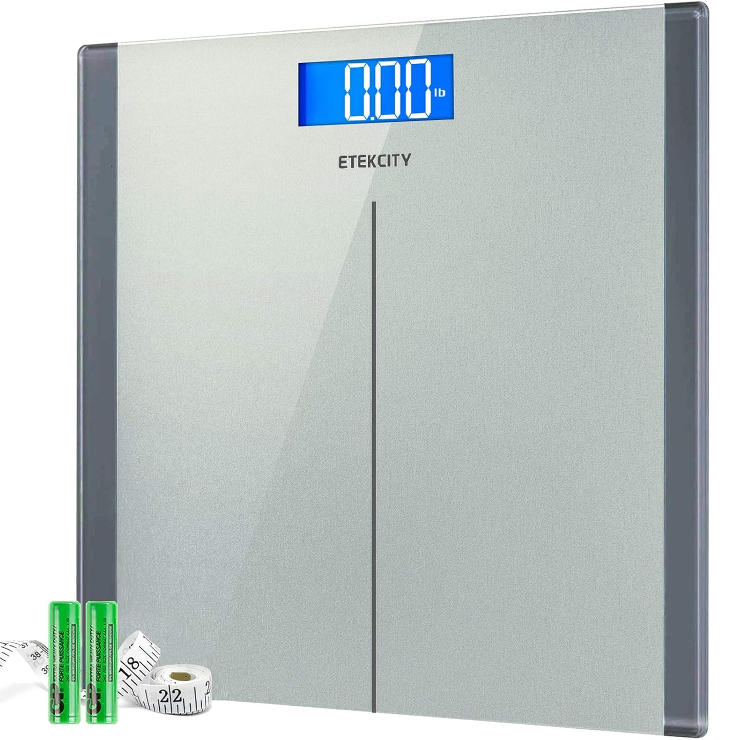 Digital Bathroom Scale for Body Weight – High-Precision Electronic Weighing Machine, LCD Display, 400 lbs Capacity, Tempered Glass