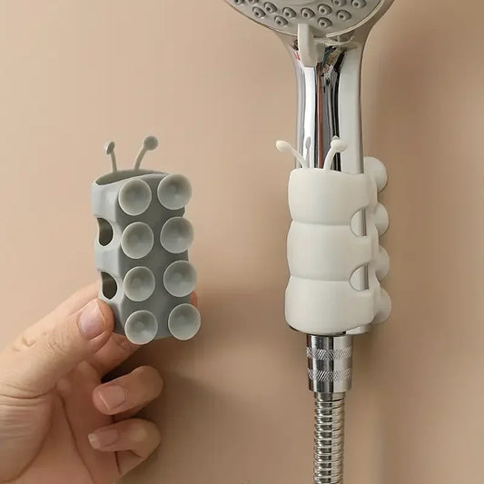 2-Pack Suction Cup Shower Head Holders – Removable Silicone Wall Mount Brackets for Handheld Shower | Durable & Waterproof Bathroom Storage Rack