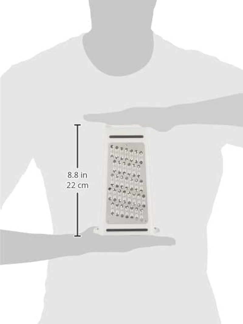 PrepSolutions 2-Way Grate & Measure – Dual-Sided Cheese & Vegetable Grater with 2-Cup Measuring Container, Dishwasher Safe, Compact Storage