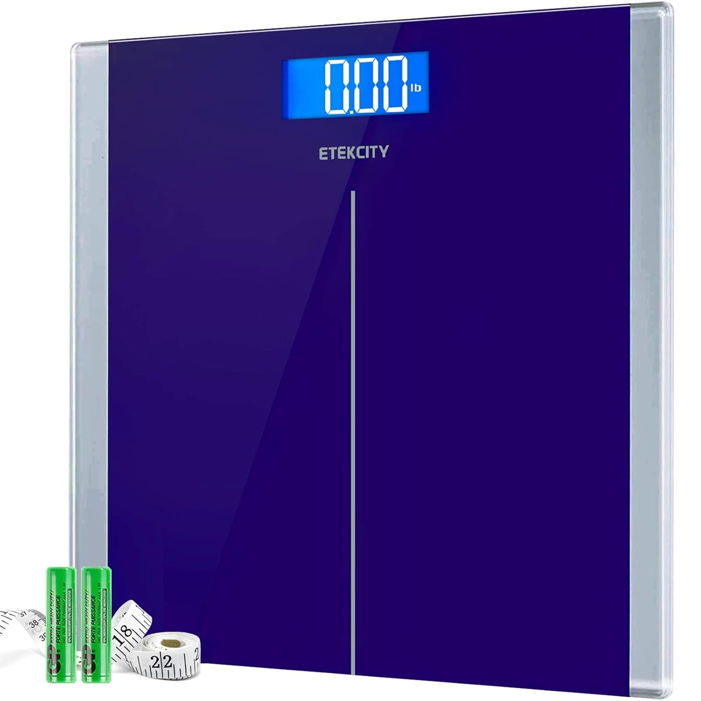 Digital Bathroom Scale for Body Weight – High-Precision Electronic Weighing Machine, LCD Display, 400 lbs Capacity, Tempered Glass
