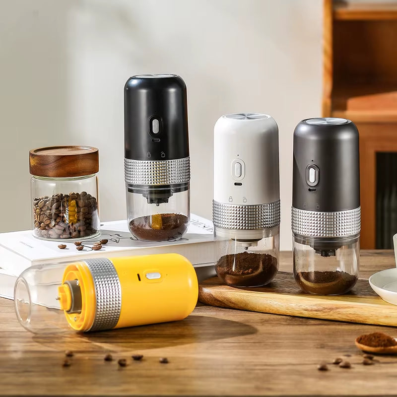 USB Rechargeable Electric Coffee Grinder – Wireless Portable Coffee Bean Mill with Ceramic Grinding Core, Adjustable Coarseness, One-Hand Operation – Compact for Home, Office, Travel