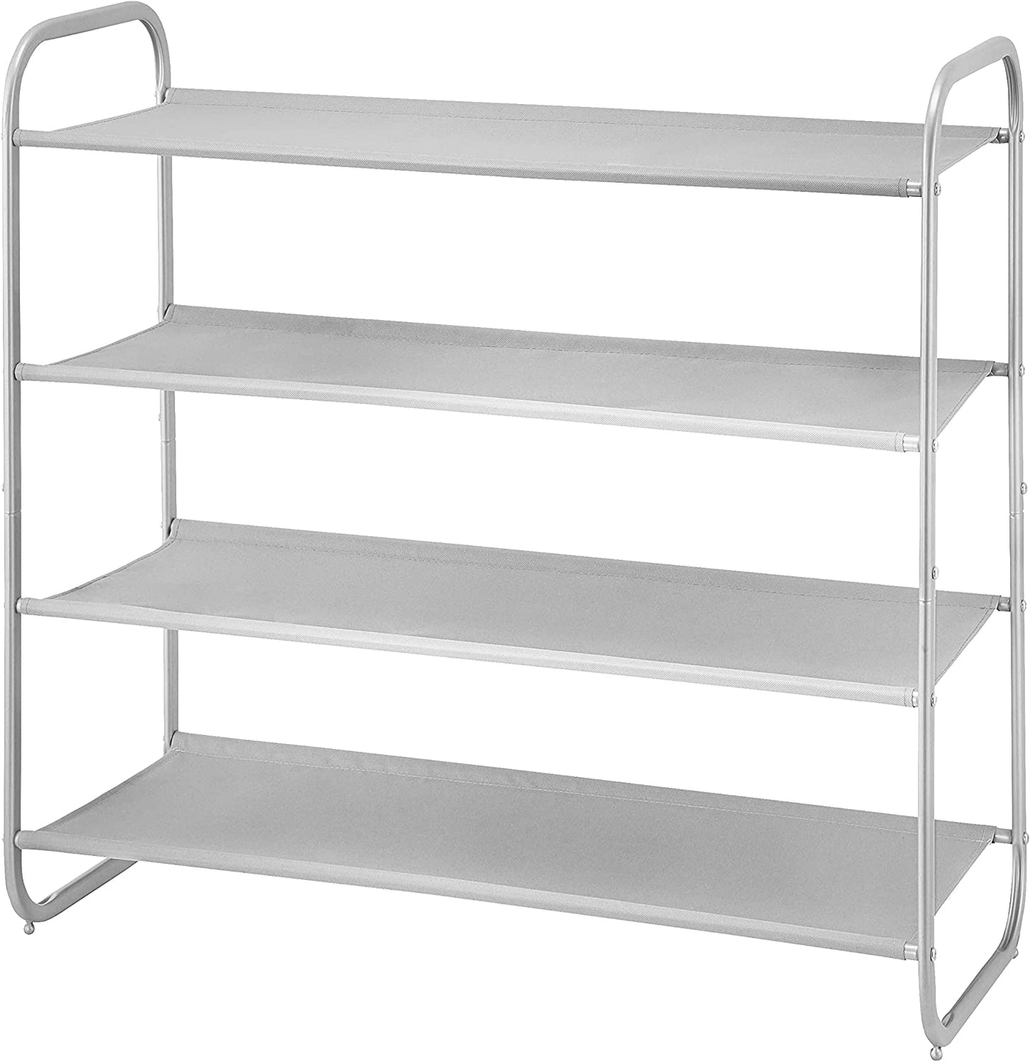 3-Tier Fabric Shoe Rack Organizer – Freestanding Light Gray Shoe Shelf for Closet, Entryway, or Bedroom | Space-Saving Storage